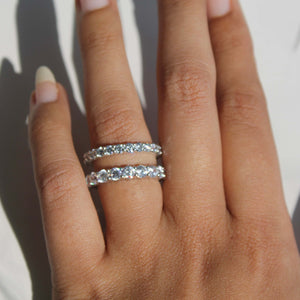 925 Silver CVD Diamond Eternity Band