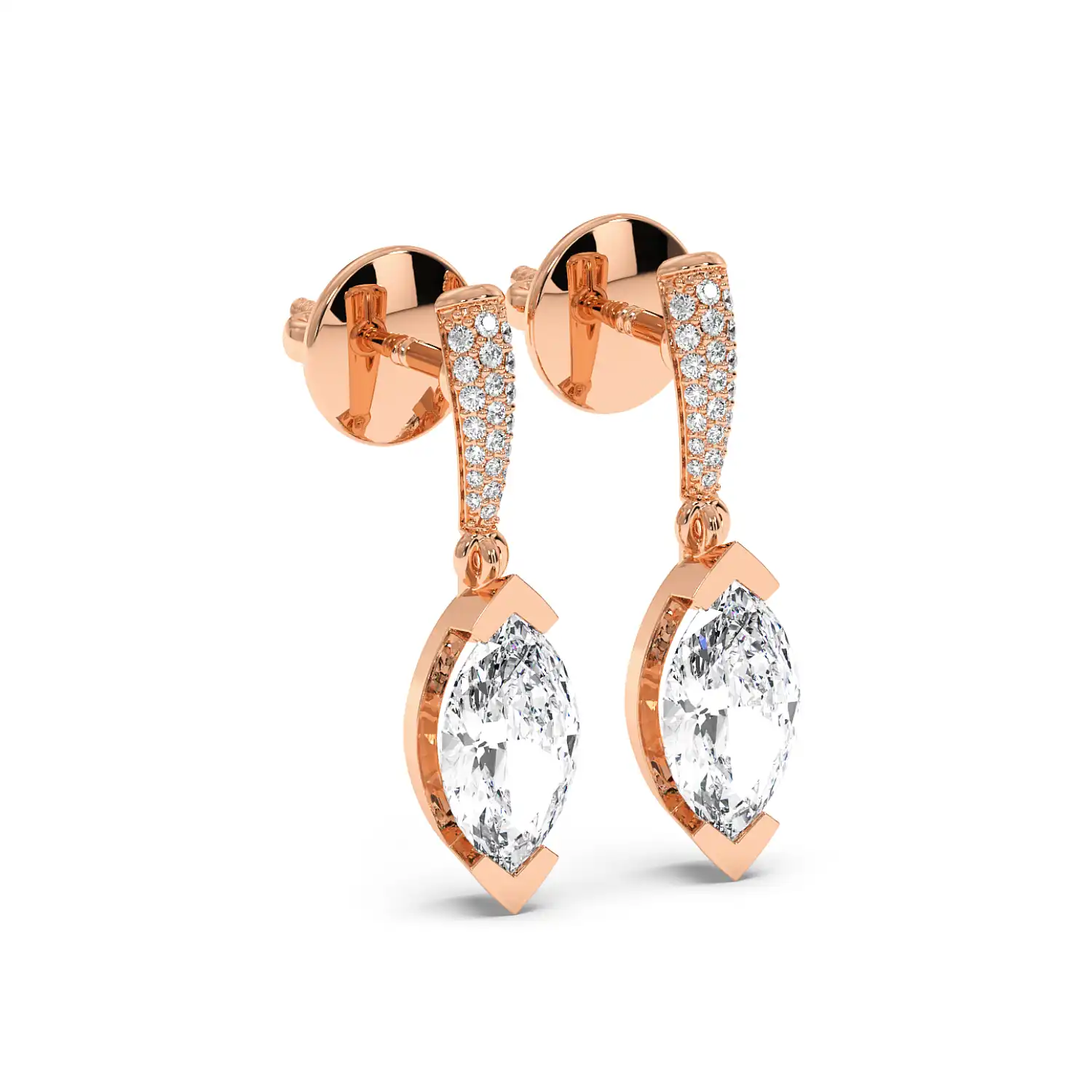 Fancy Earring - Step Cut Marquise
