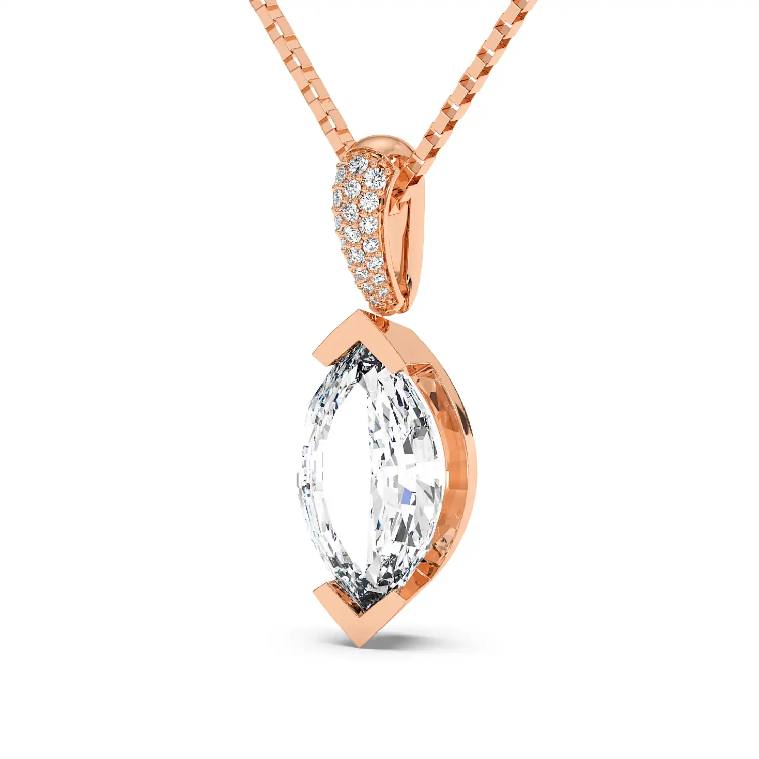 Fancy Pendant - Step Cut Marquise