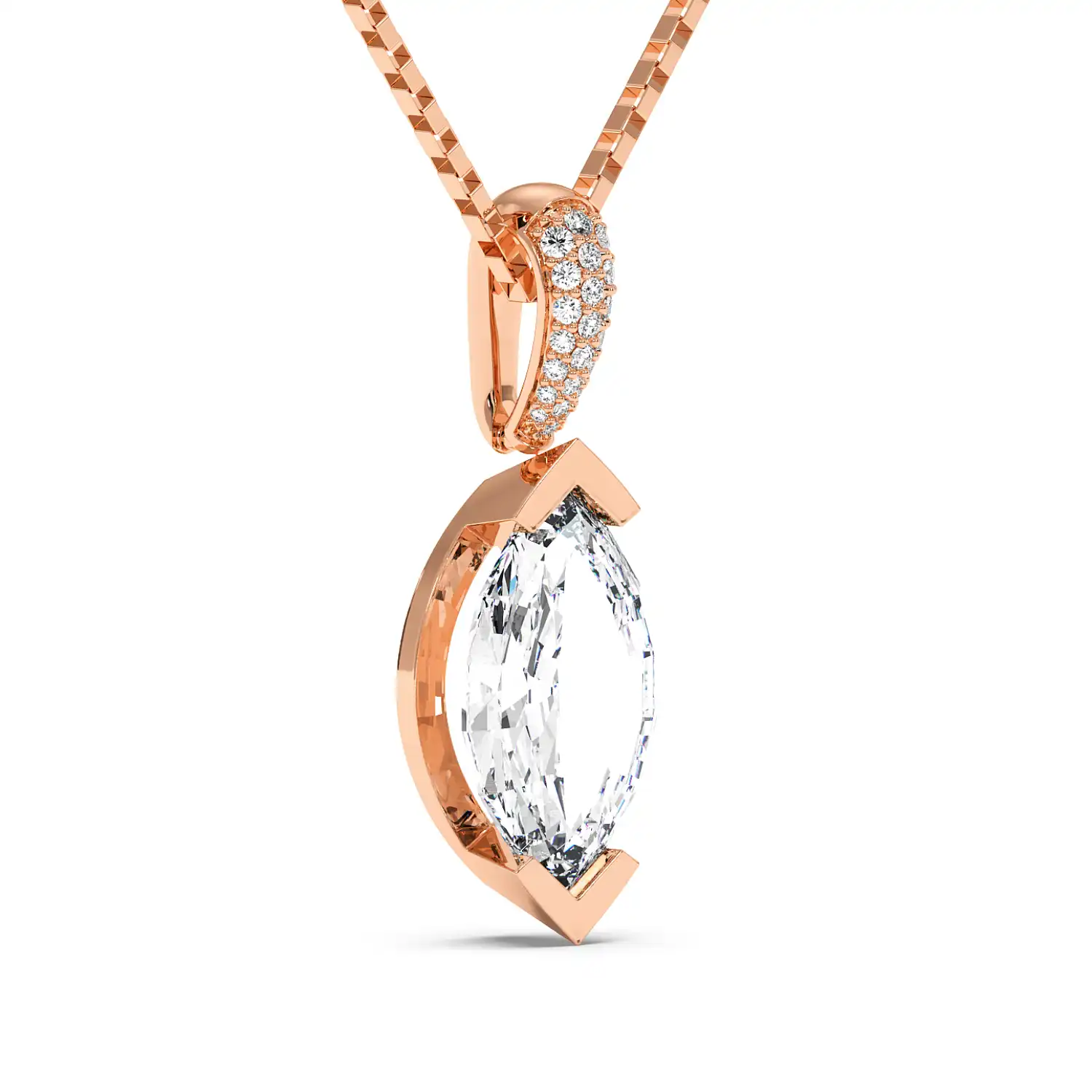Fancy Pendant - Step Cut Marquise