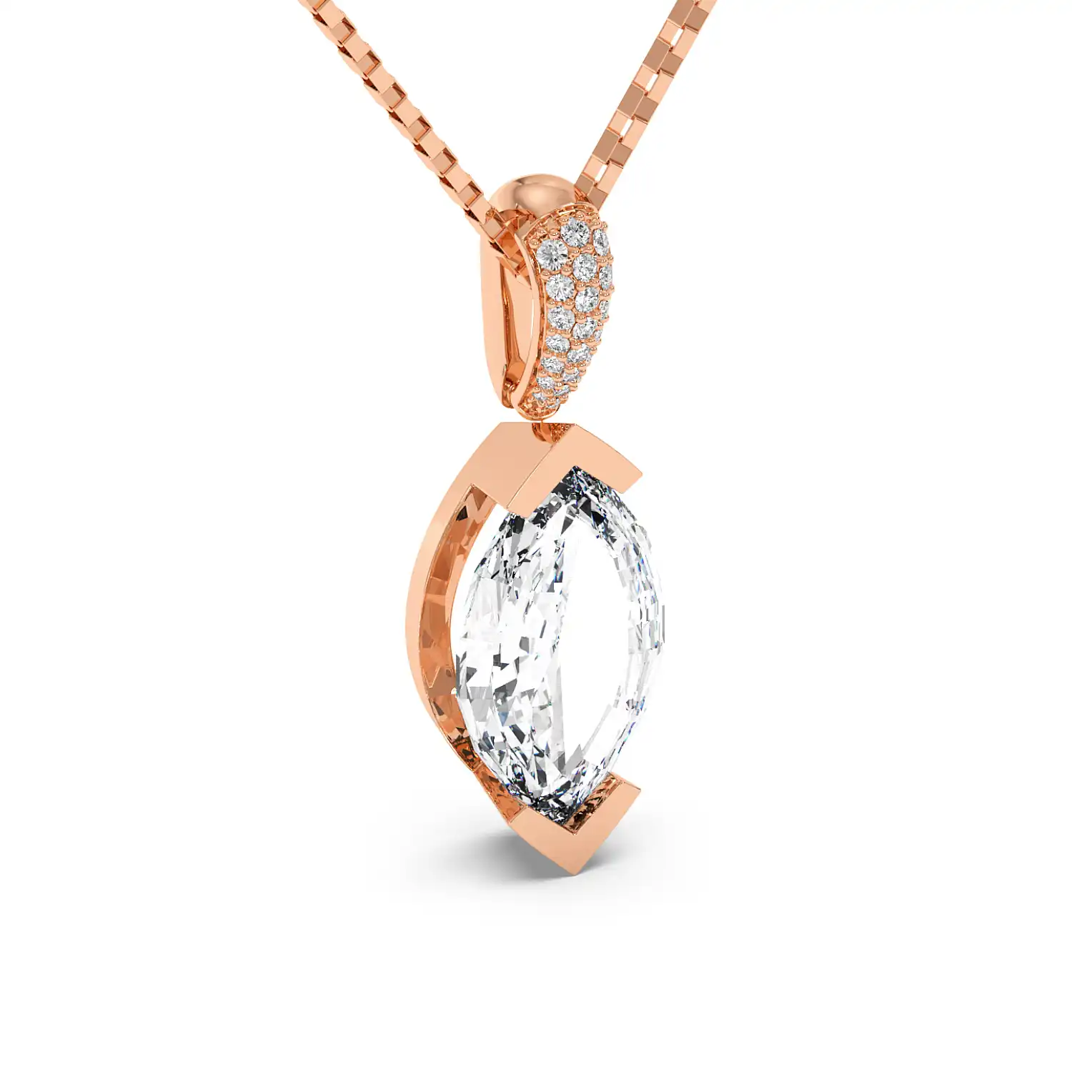 Fancy Pendant - Step Cut Marquise