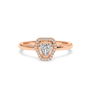 Solitaire Halo Ring - Coffin