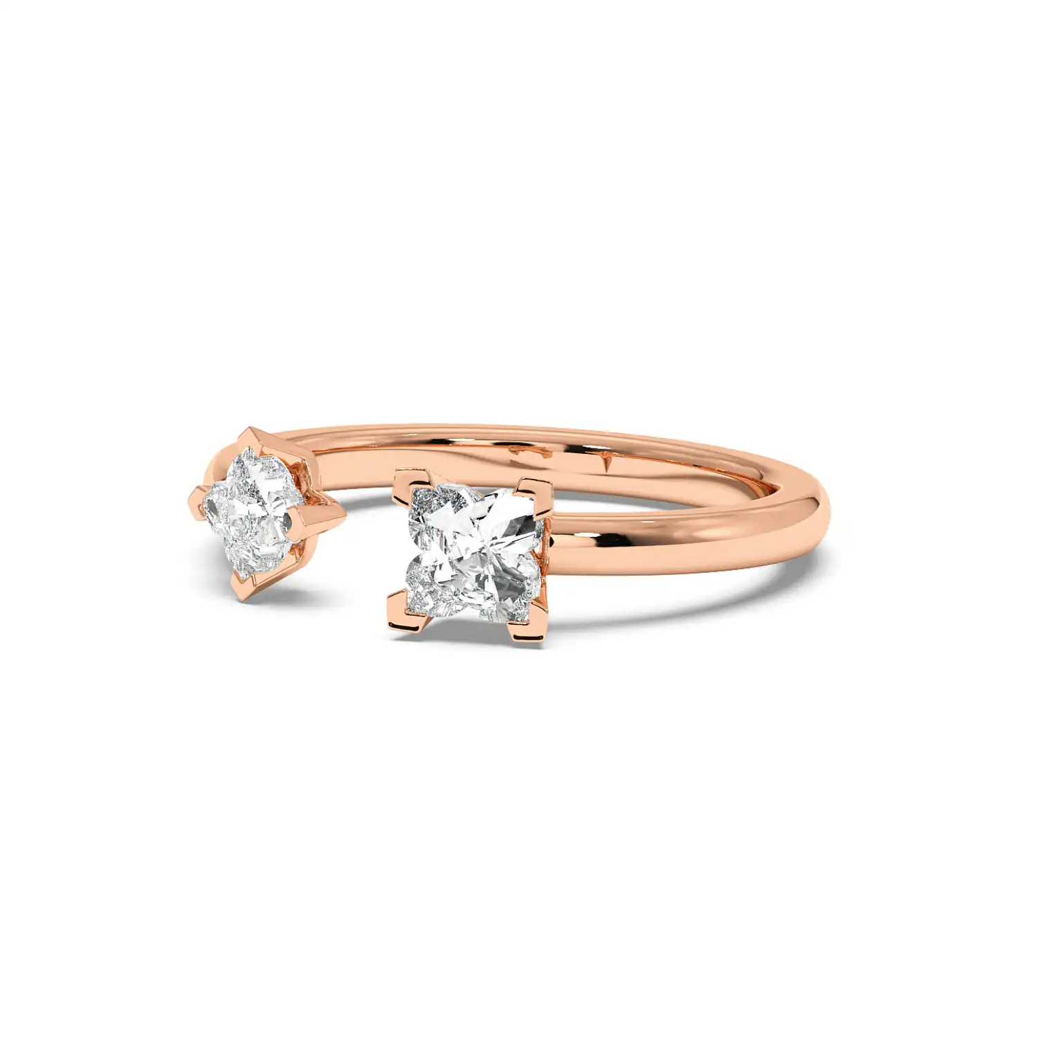 Two Stone Ring - Floral
