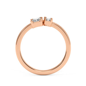Two Stone Ring - Radiant