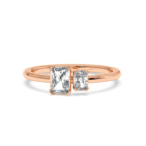 Two Stone Ring - Radiant