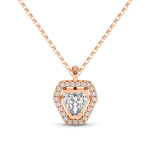 Solitaire Halo Pendant - Coffin
