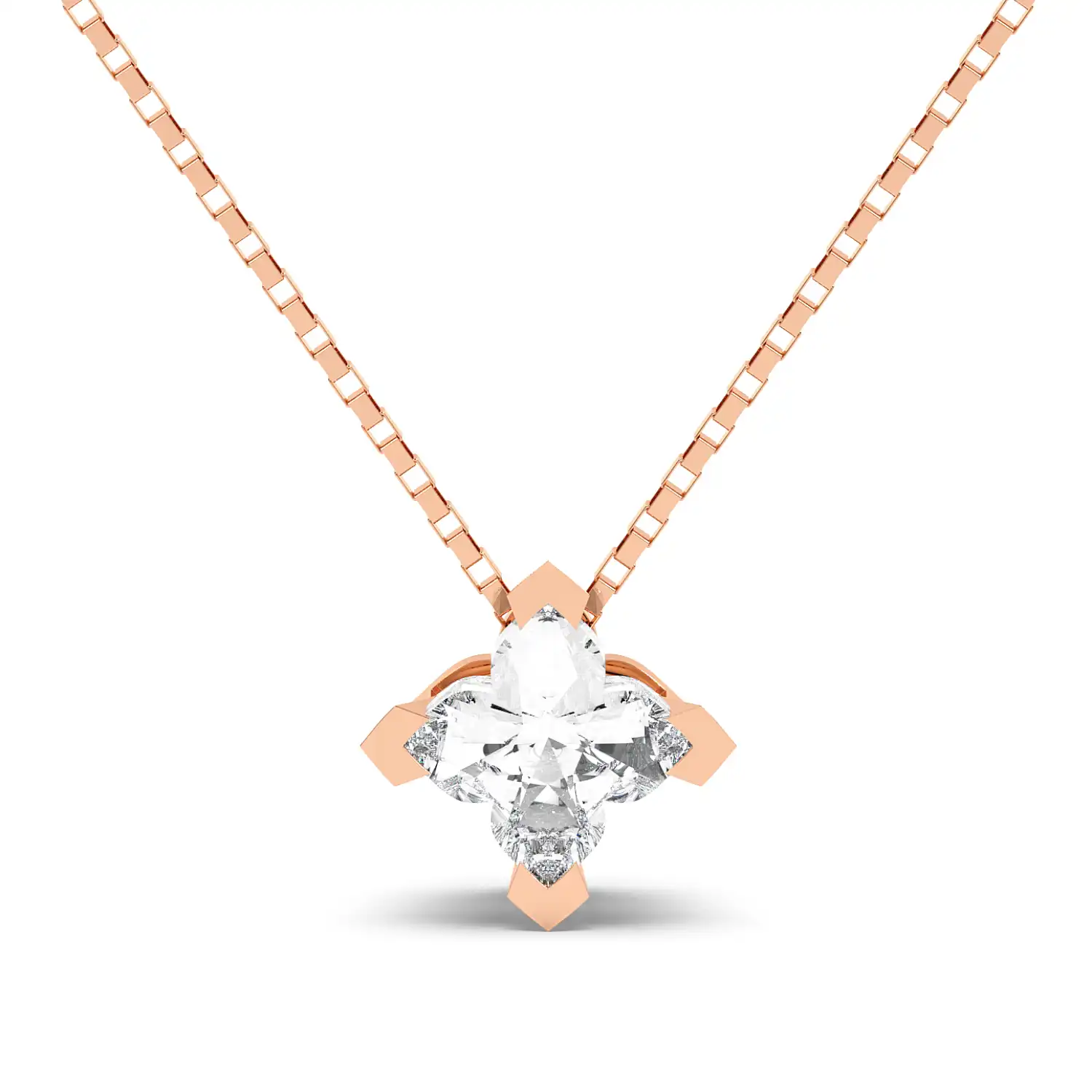 Solitaire Pendant - Floral