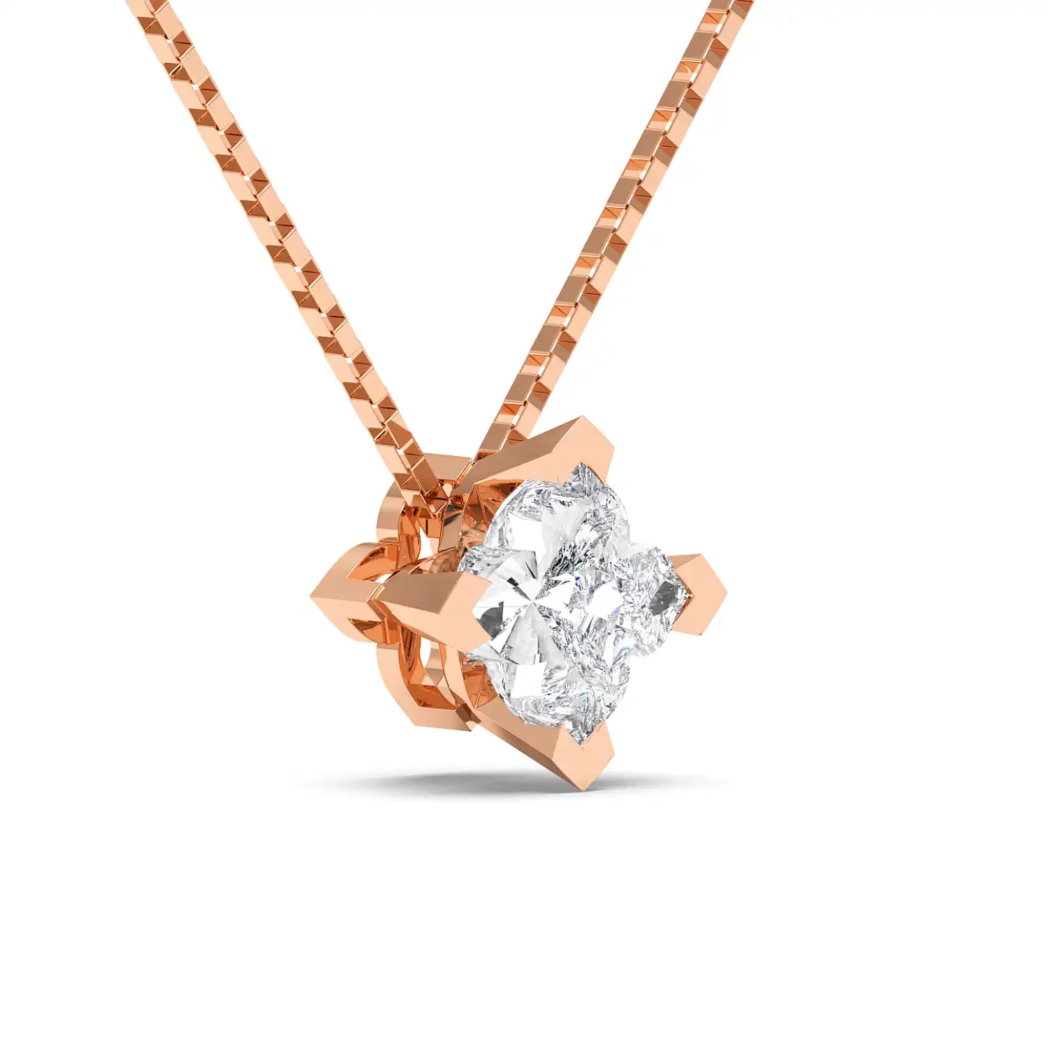 Solitaire Pendant - Floral