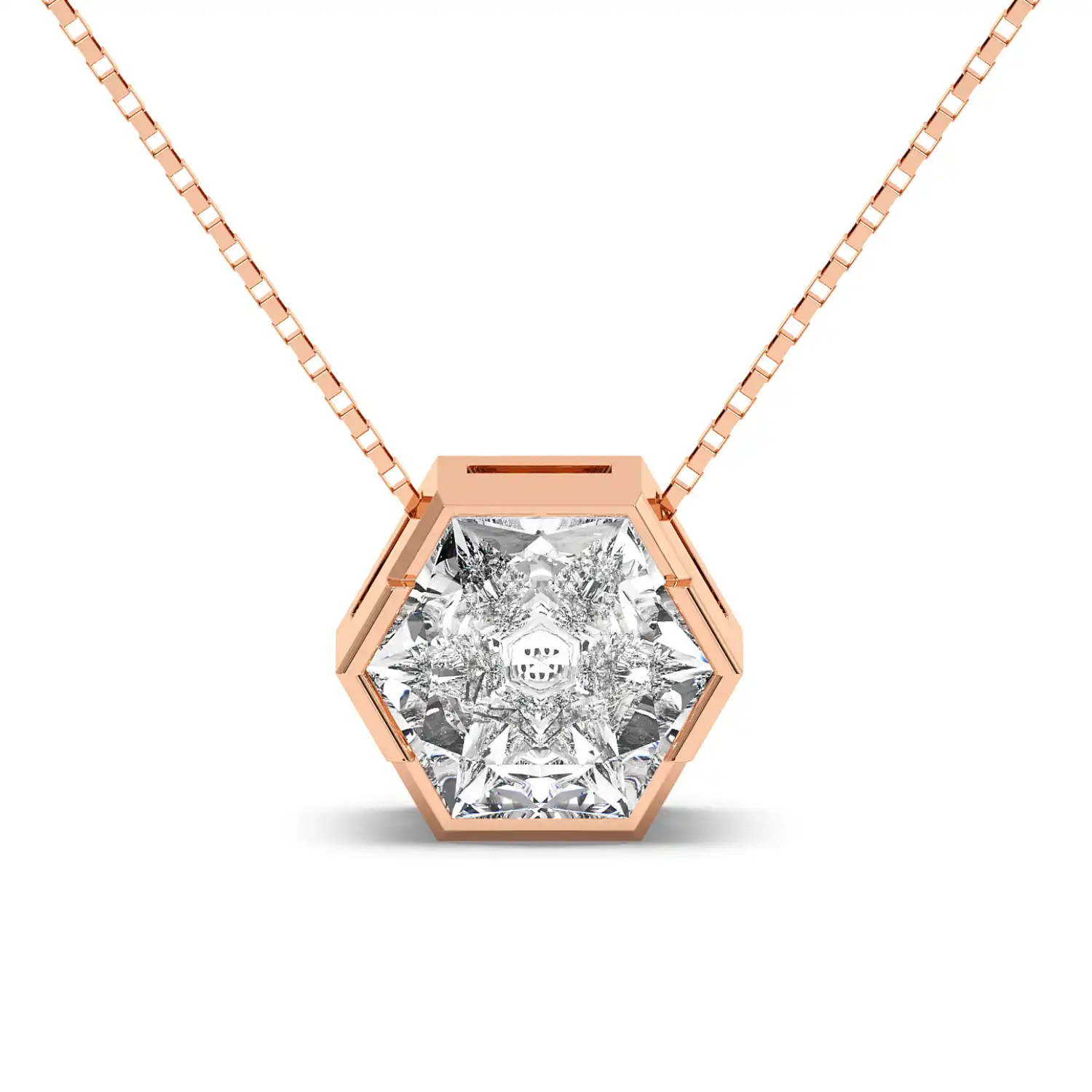 Solitaire Pendant - Hexagon