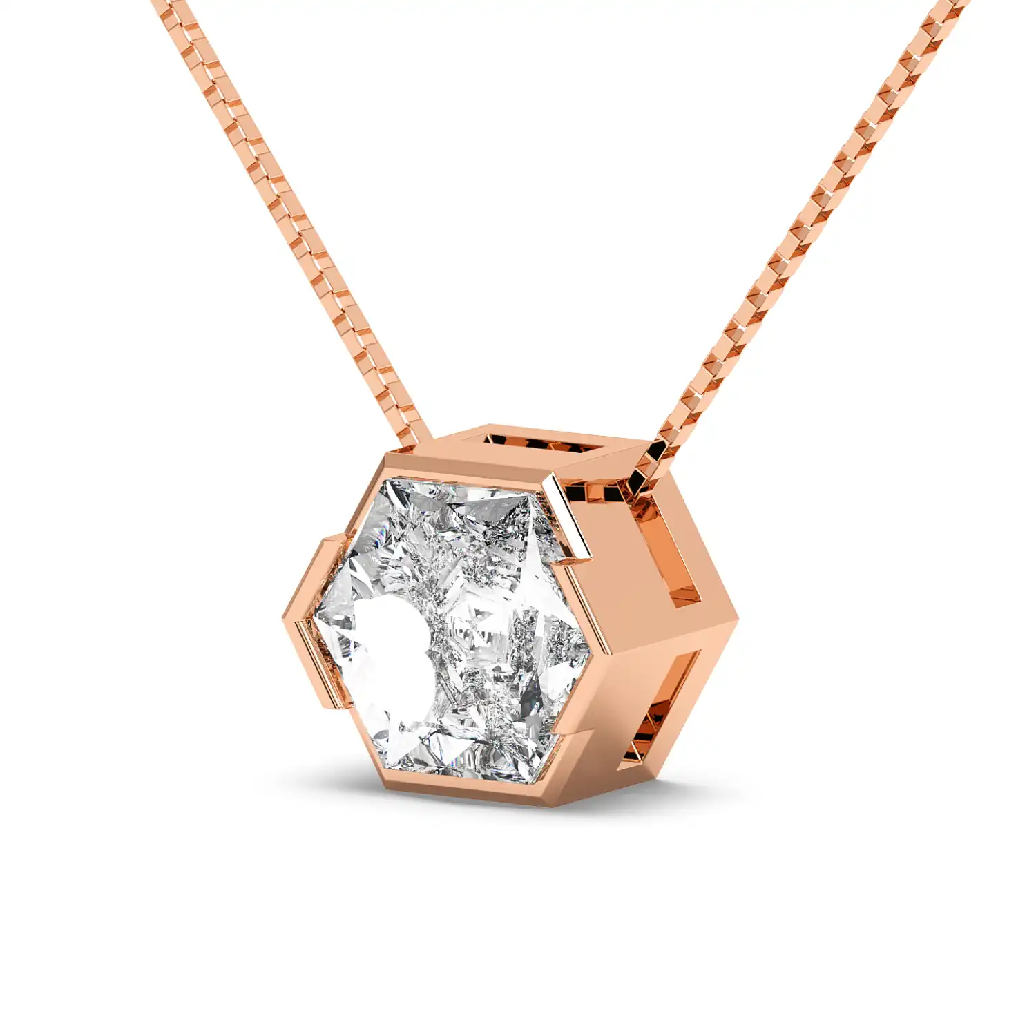 Solitaire Pendant - Hexagon