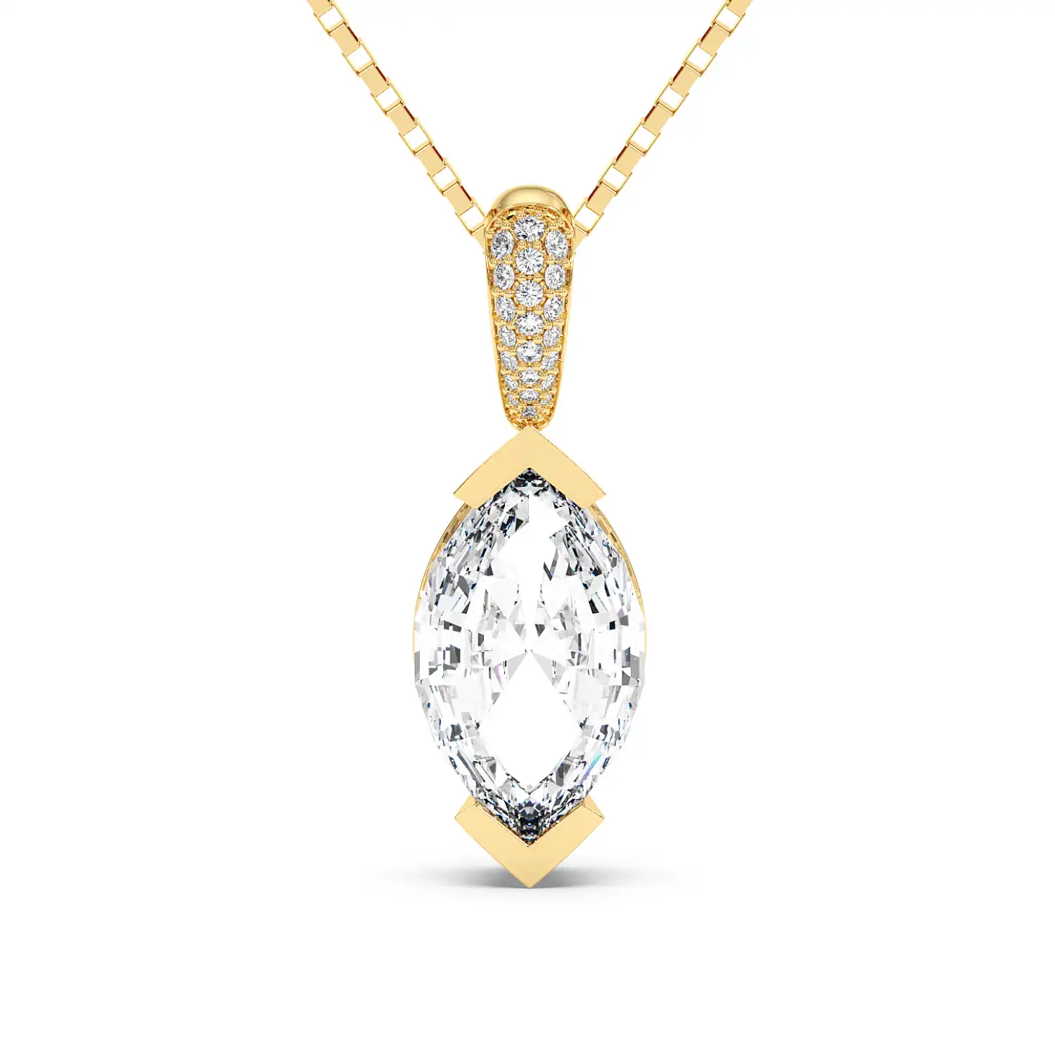 Fancy Pendant - Step Cut Marquise