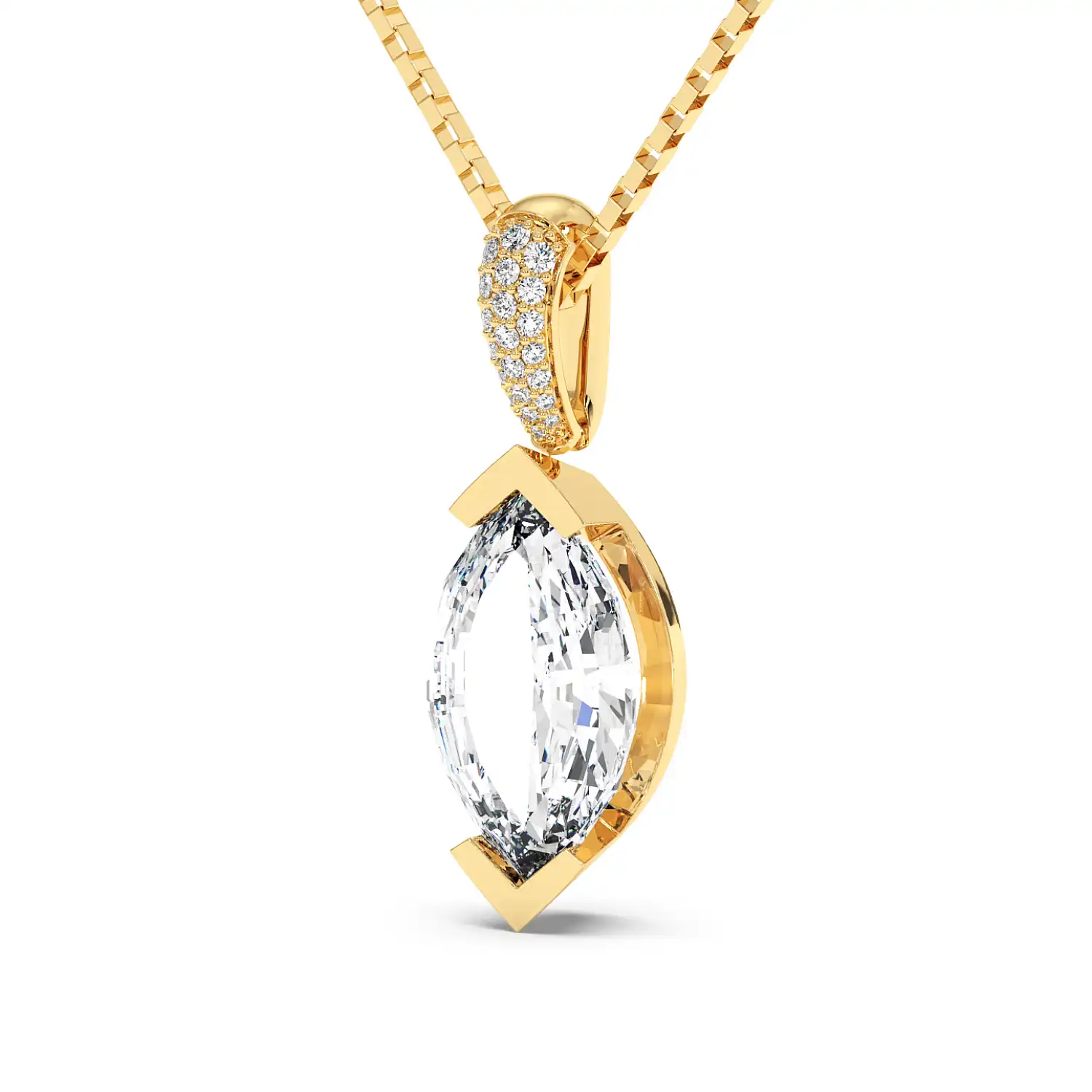 Fancy Pendant - Step Cut Marquise