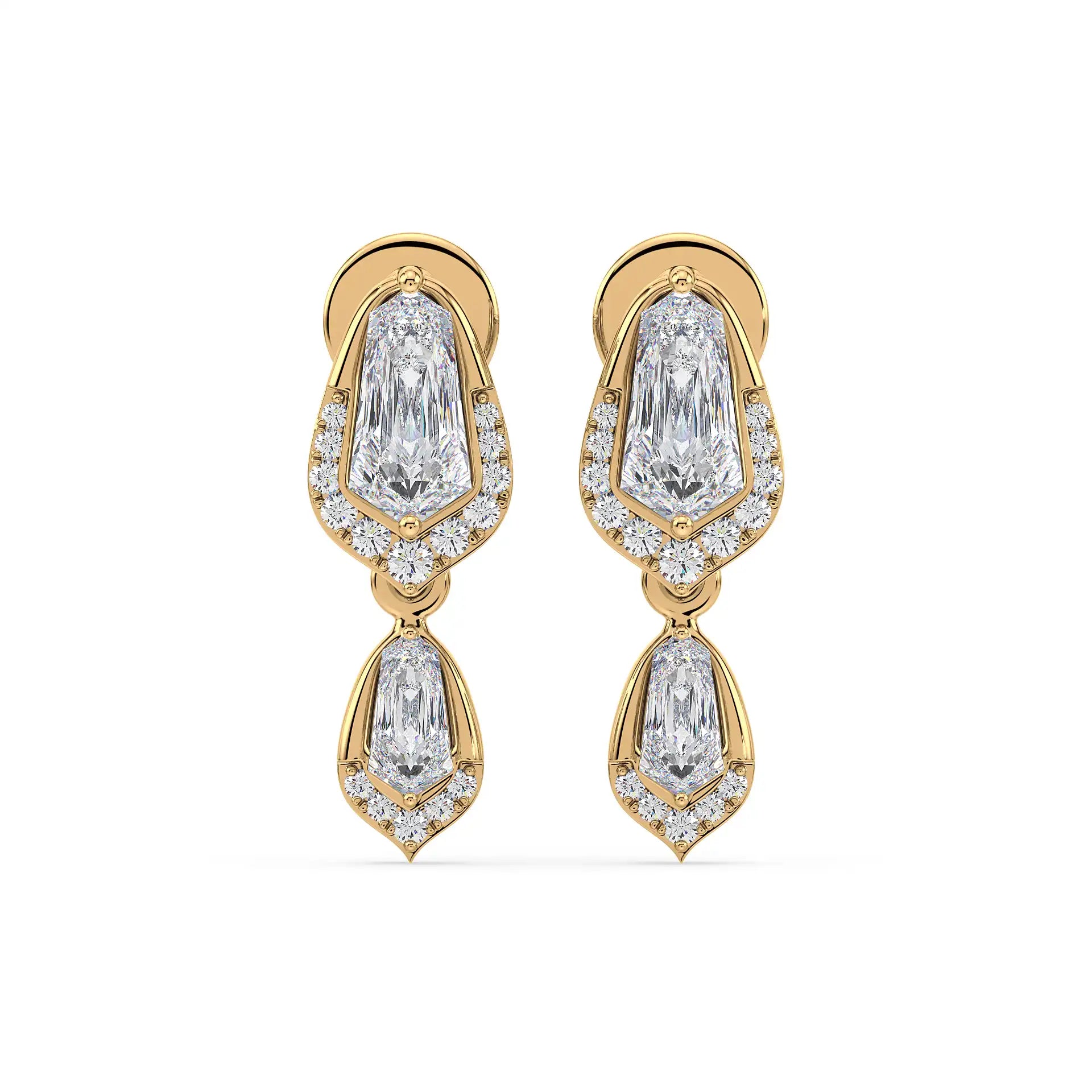 Shield Drop Earrings