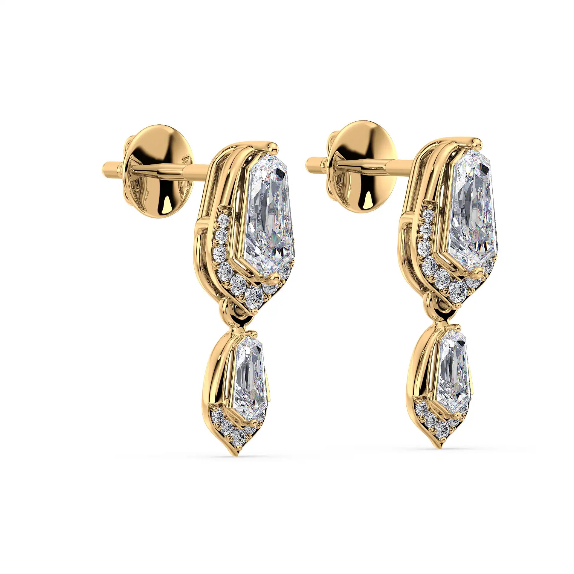 Shield Drop Earrings