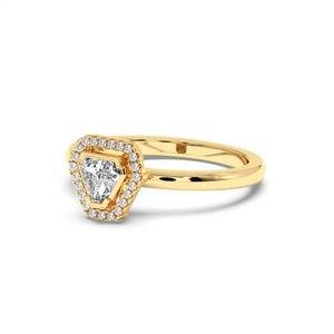 Solitaire Halo Ring - Coffin