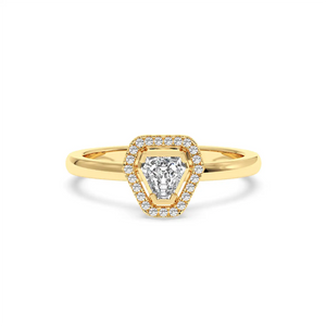 Solitaire Halo Ring - Coffin