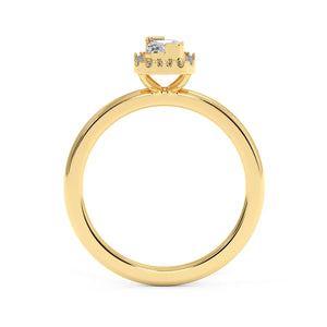 Solitaire Halo Ring - Radiant