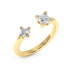 Two Stone Ring - Floral