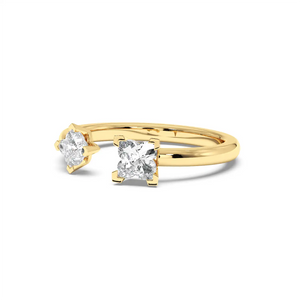 Two Stone Ring - Floral