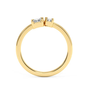 Two Stone Ring - Radiant