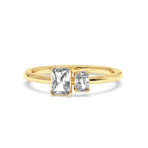 Two Stone Ring - Radiant