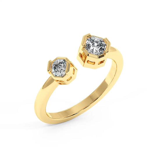 Two Stone Ring - Octagon