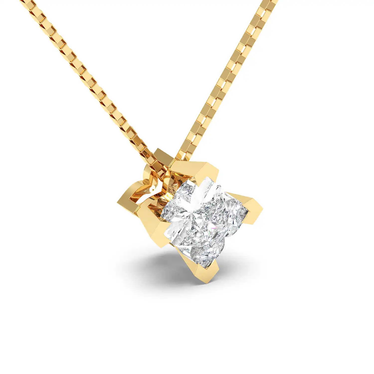 Solitaire Pendant - Floral