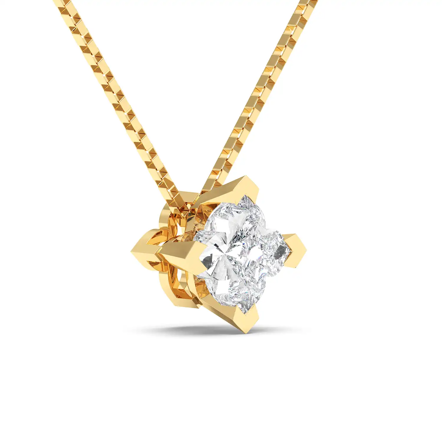 Solitaire Pendant - Floral