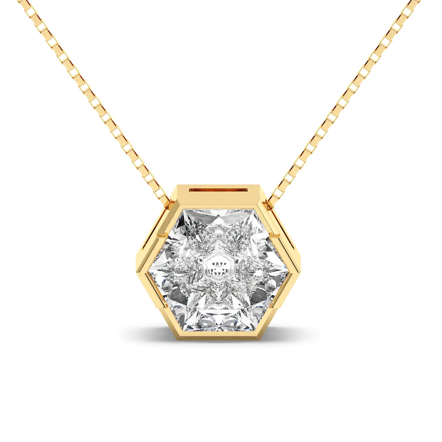 Solitaire Pendant - Hexagon