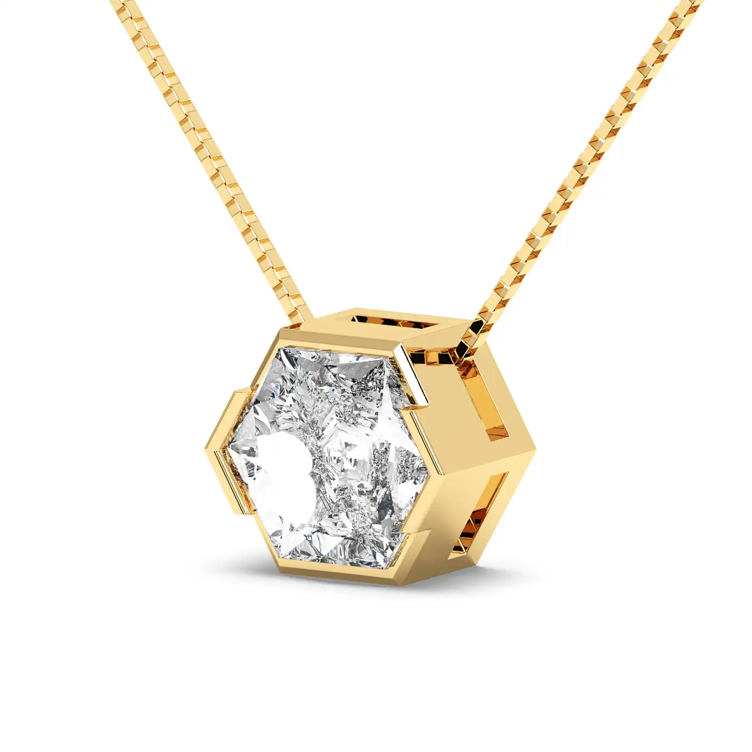 Solitaire Pendant - Hexagon