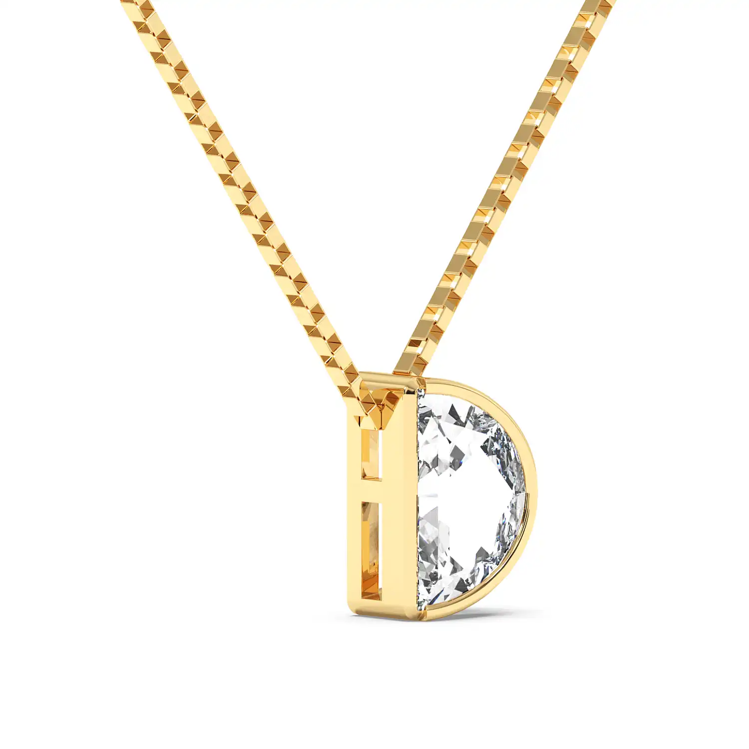 Solitaire Pendant - Halfmoon