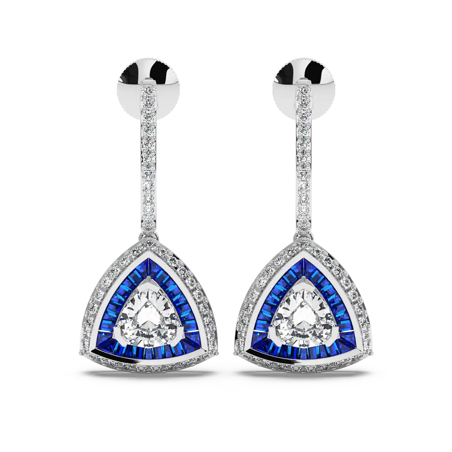 Azure Trillion Drop Earrings