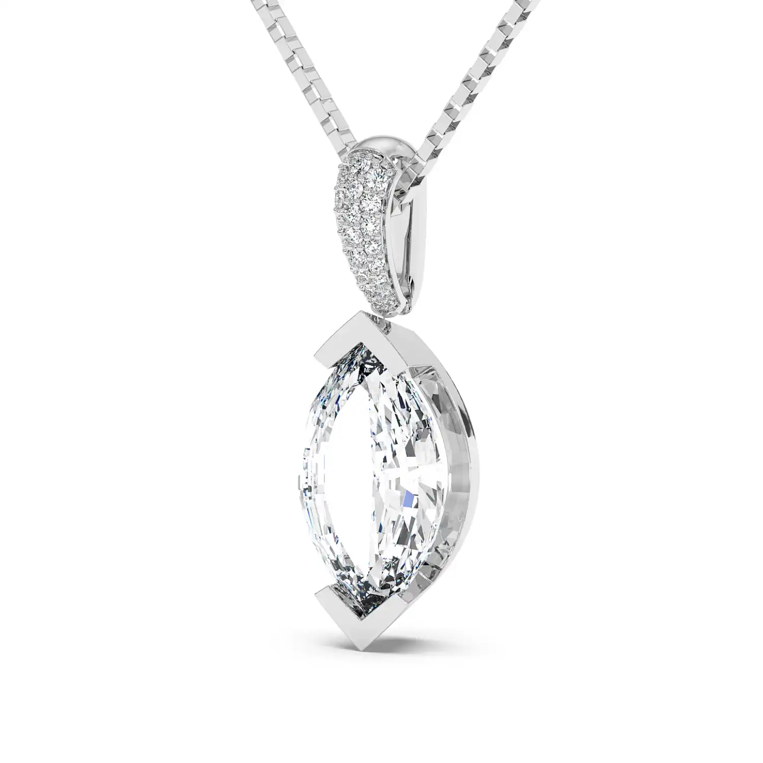 Fancy Pendant - Step Cut Marquise