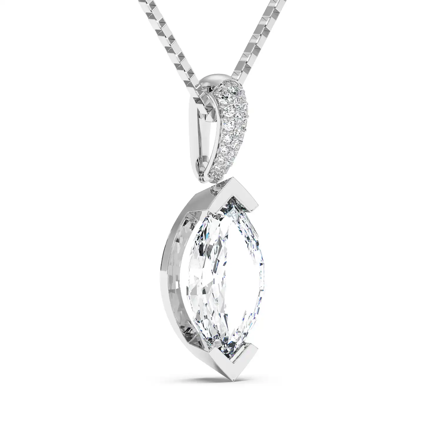 Fancy Pendant - Step Cut Marquise