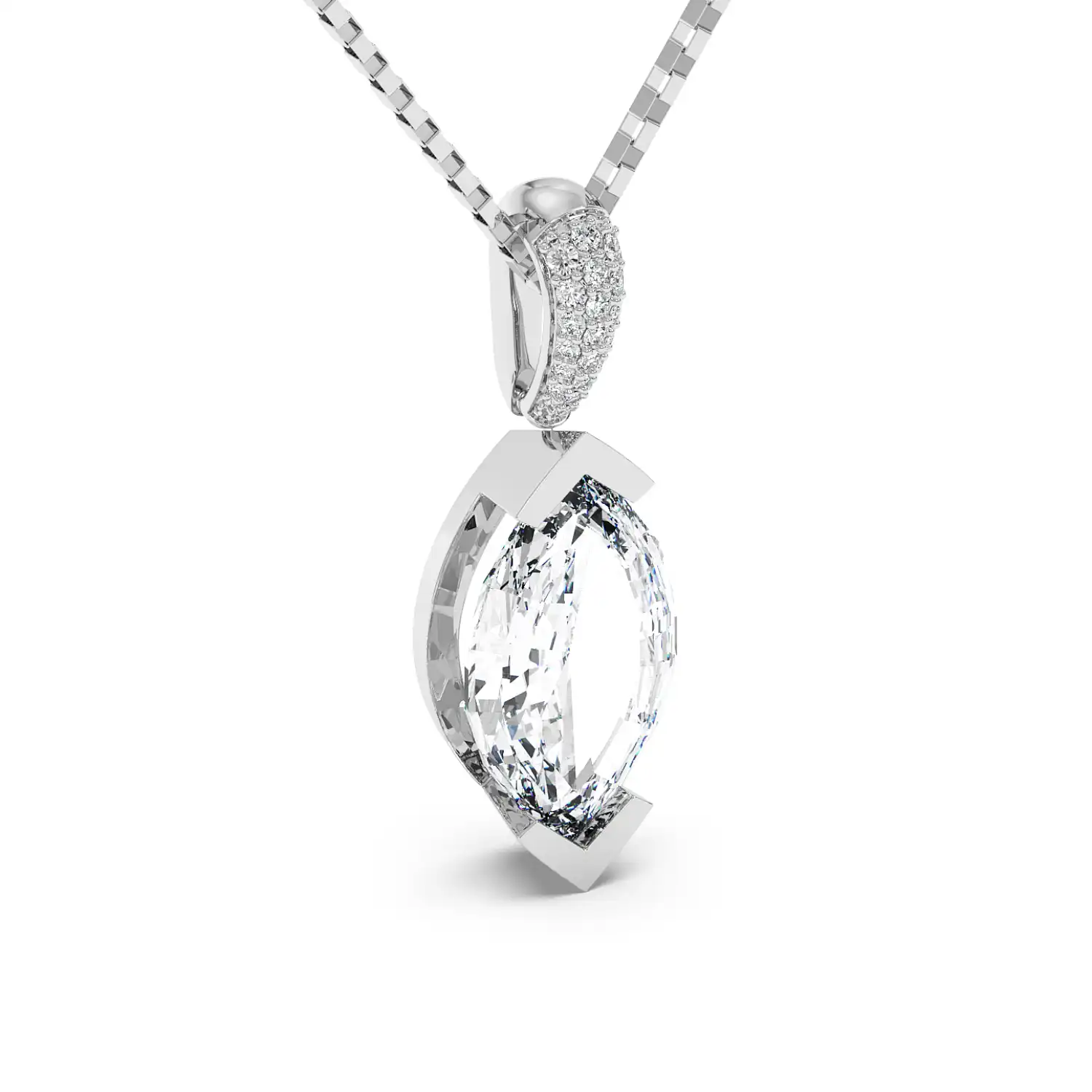 Fancy Pendant - Step Cut Marquise
