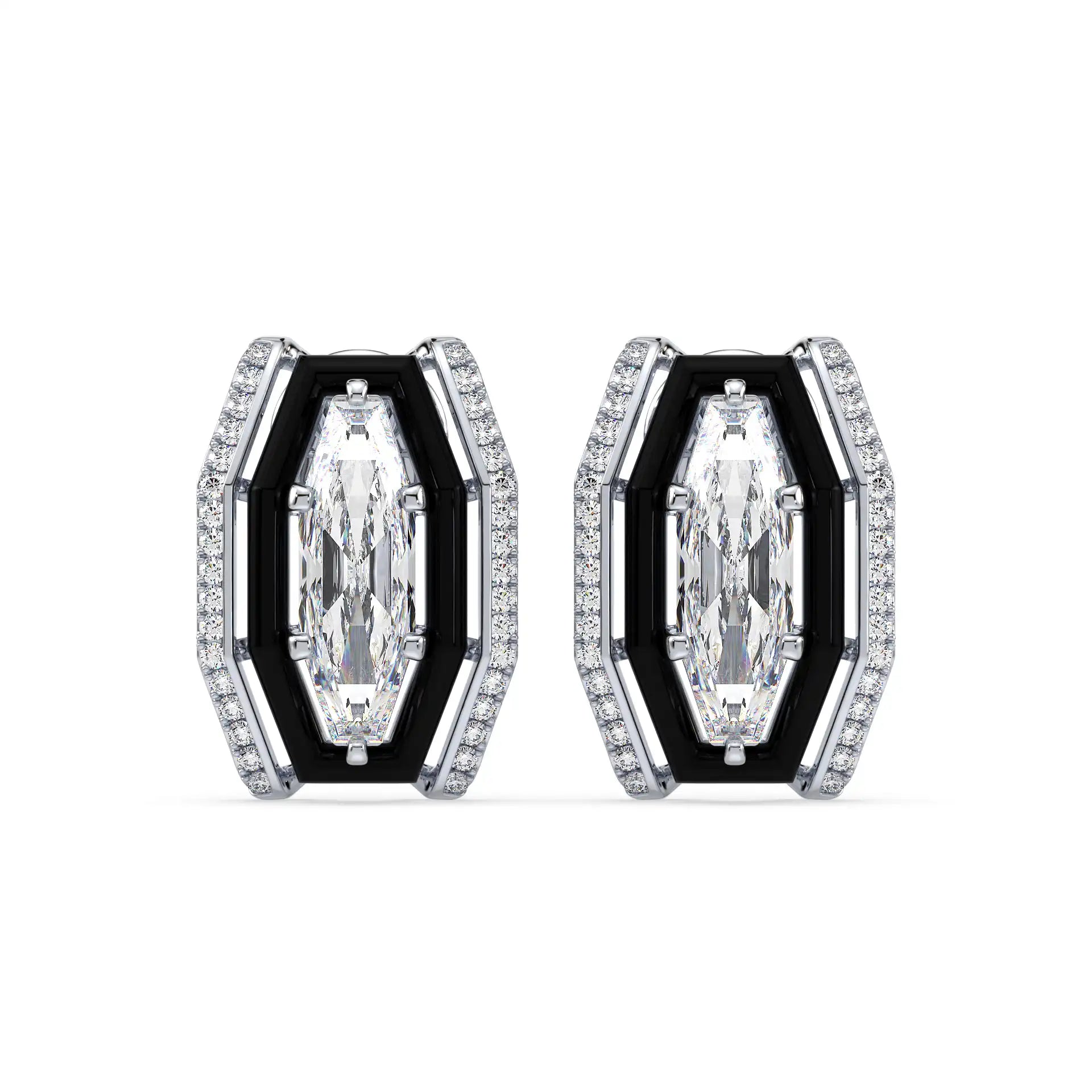 Geo Octagon Earrings