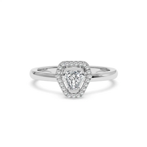 Solitaire Halo Ring - Coffin