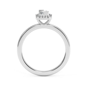 Solitaire Halo Ring - Radiant