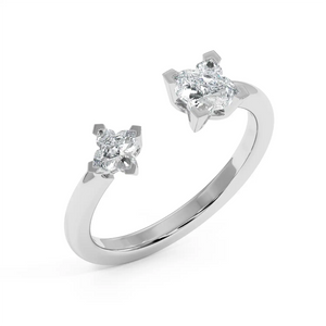 Two Stone Ring - Floral