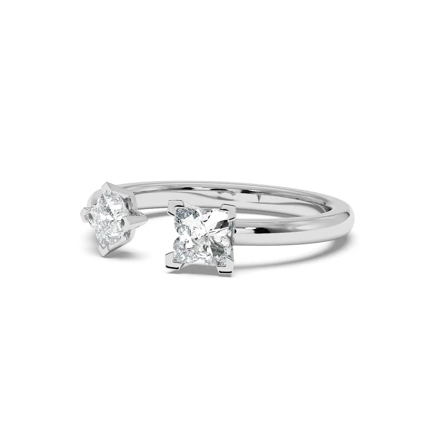 Two Stone Ring - Floral