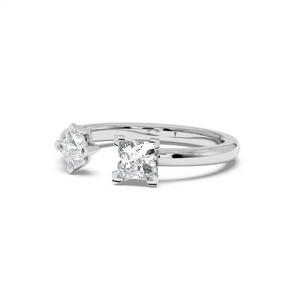 Two Stone Ring - Floral