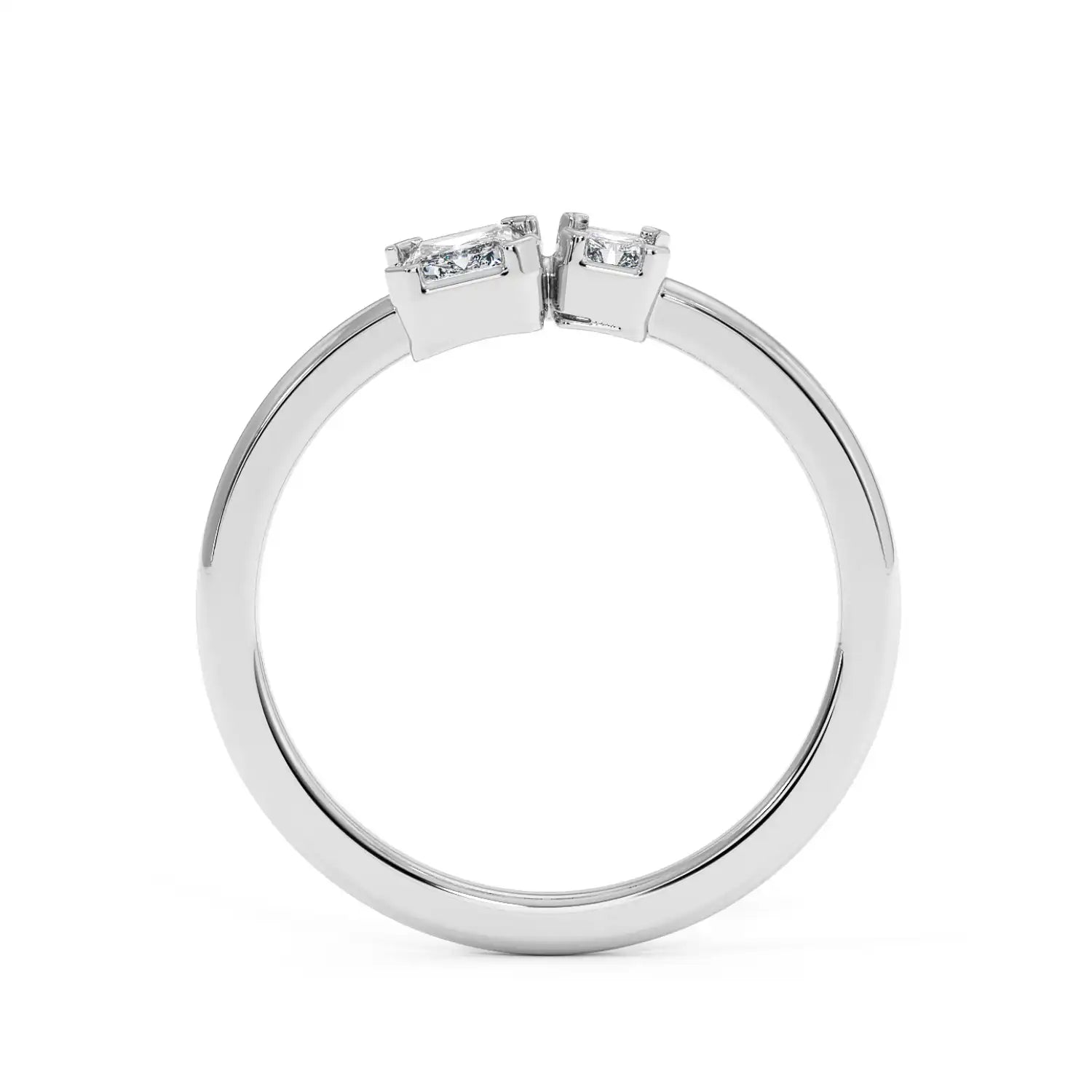 Two Stone Ring - Radiant