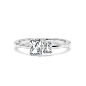 Two Stone Ring - Radiant