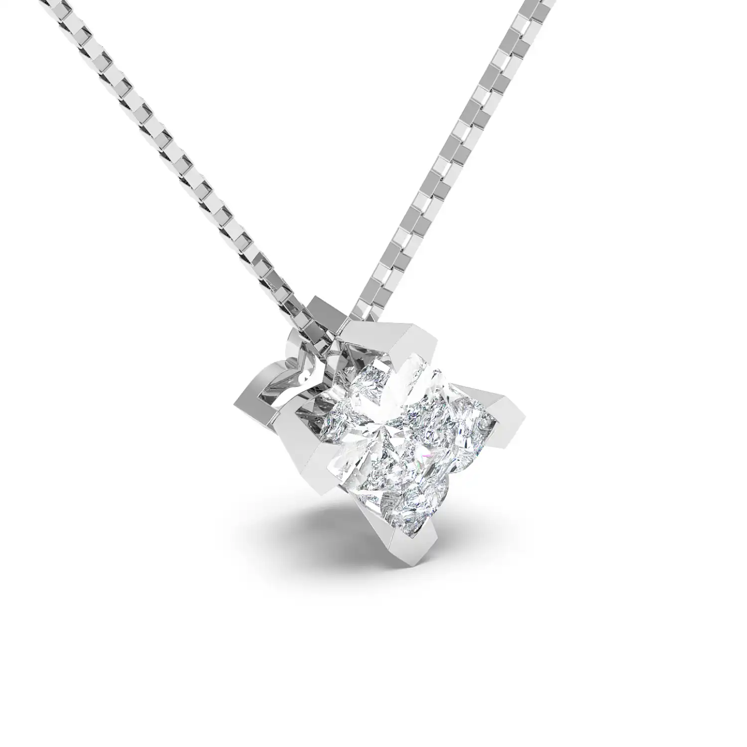 Solitaire Pendant - Floral