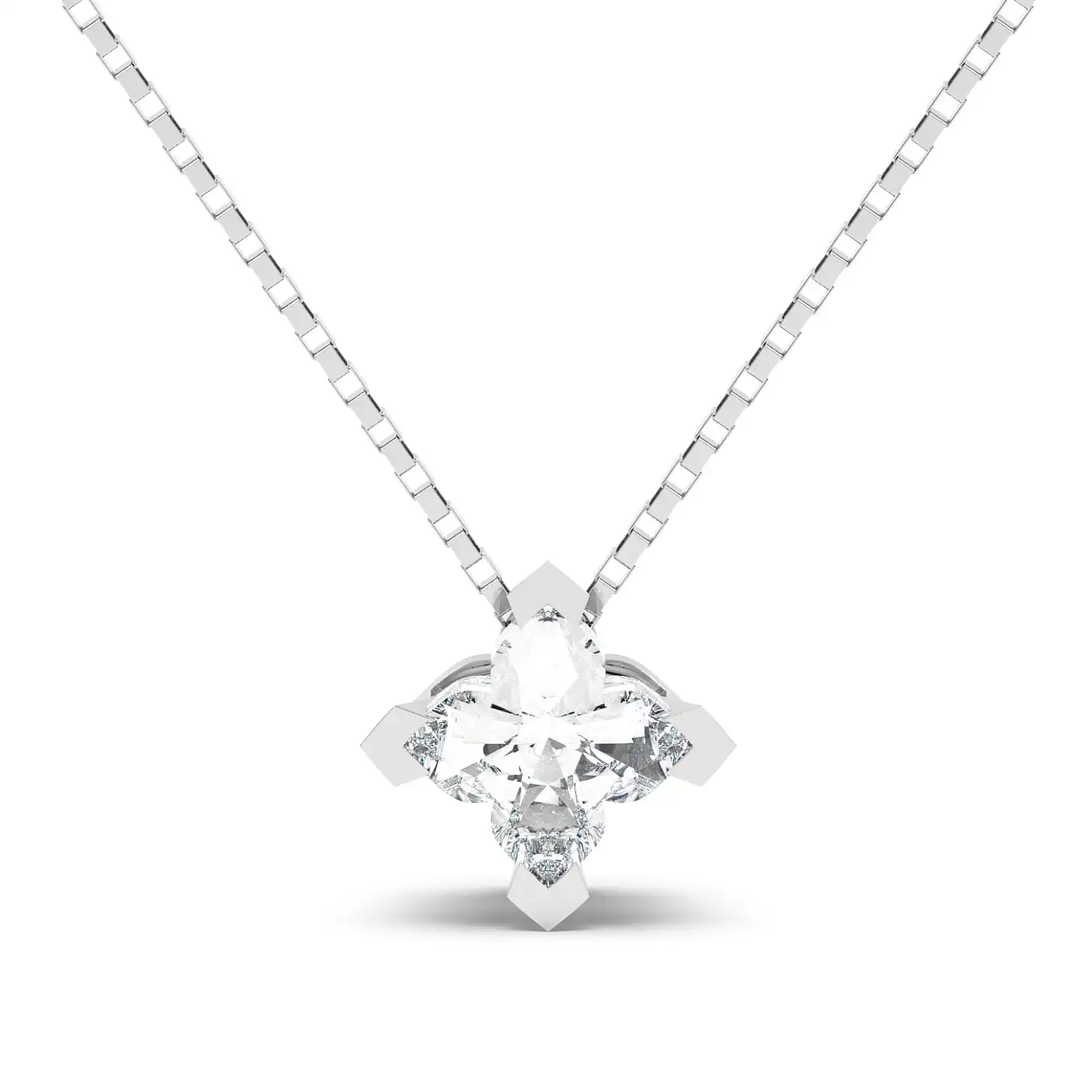 Solitaire Pendant - Floral