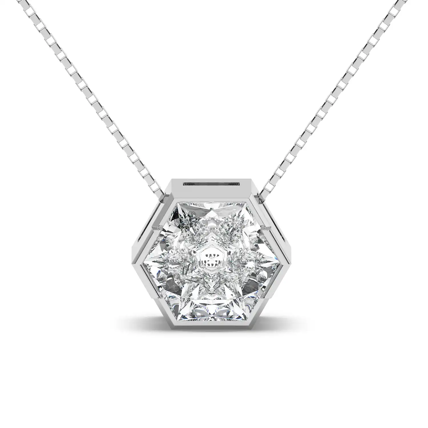 Solitaire Pendant - Hexagon