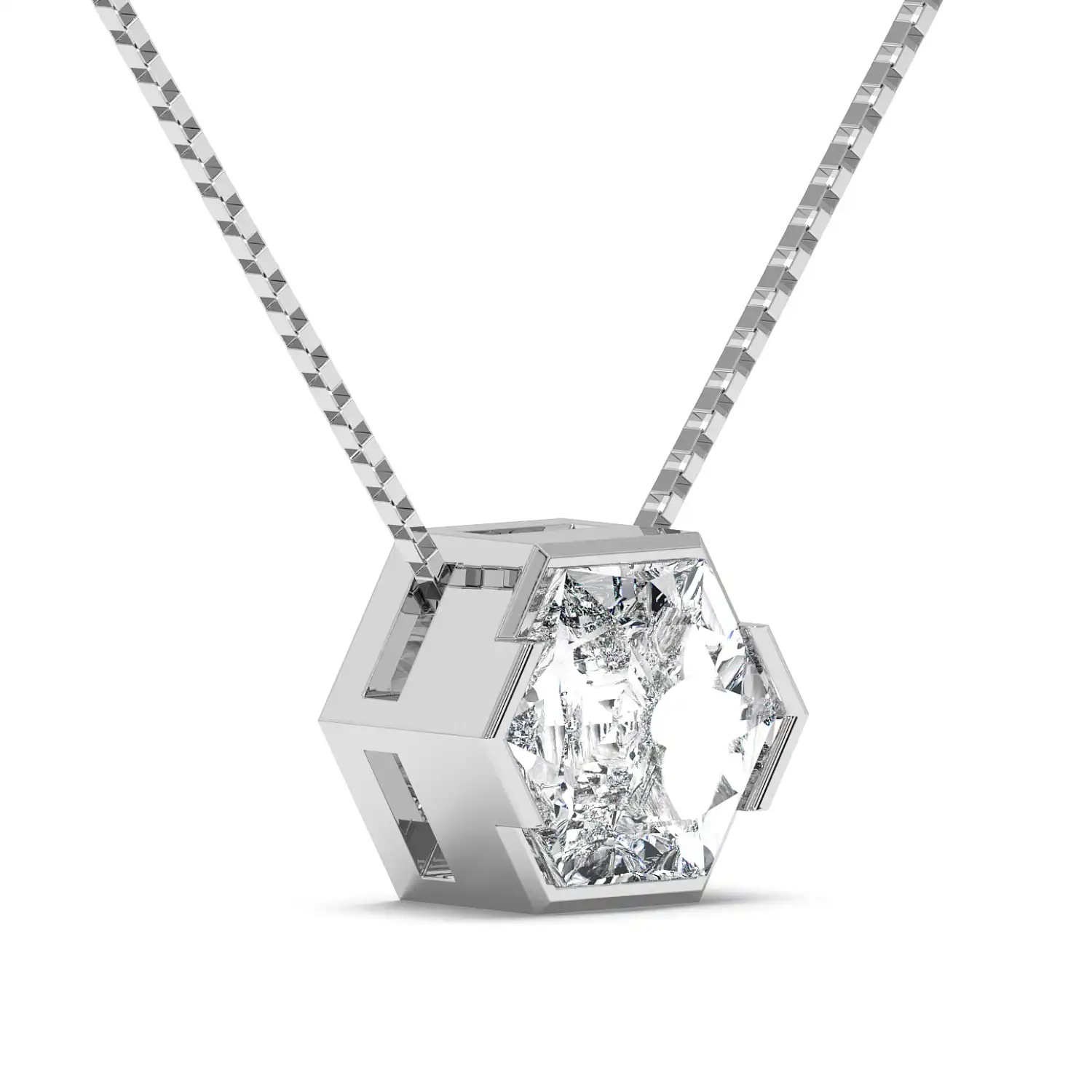 Solitaire Pendant - Hexagon