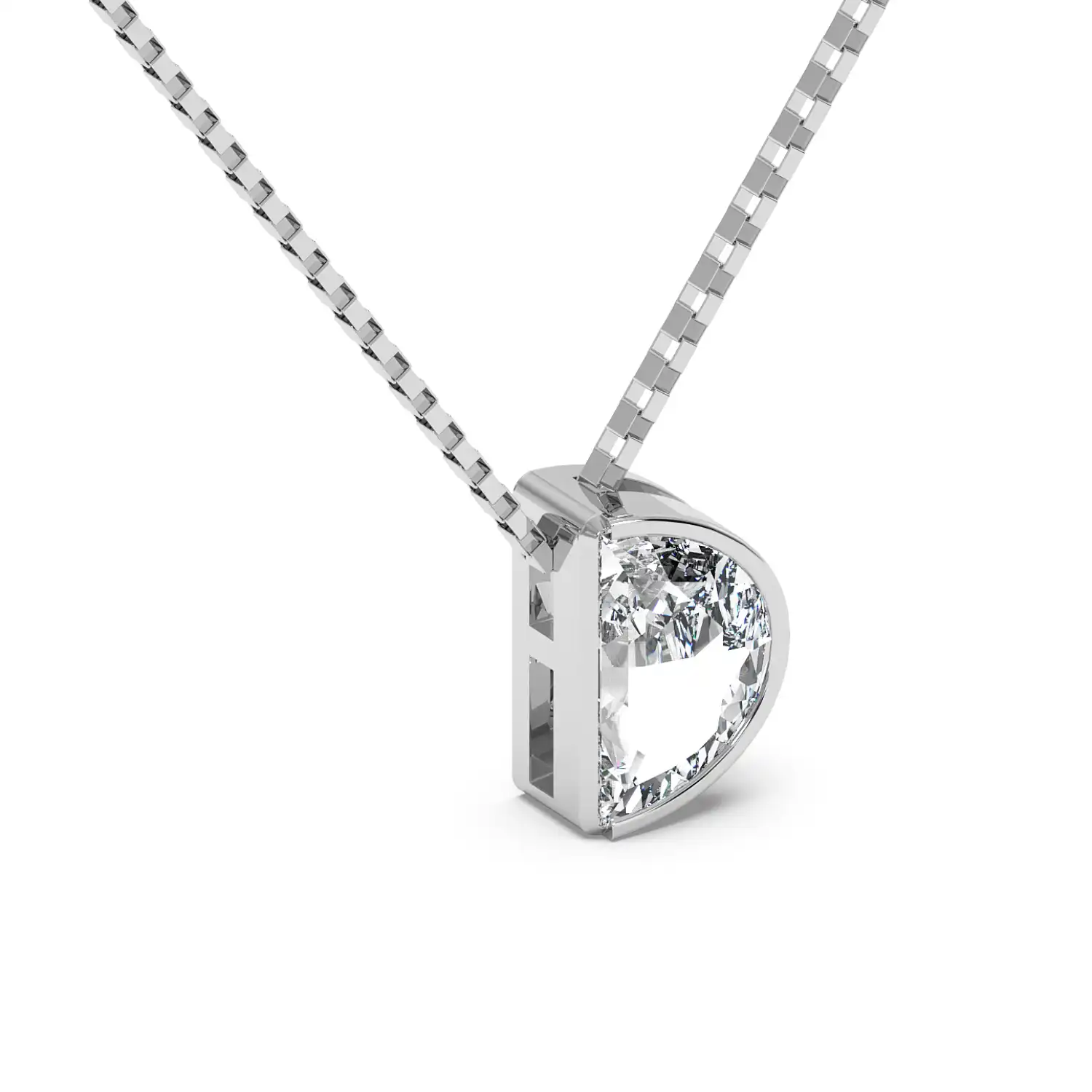 Solitaire Pendant - Halfmoon