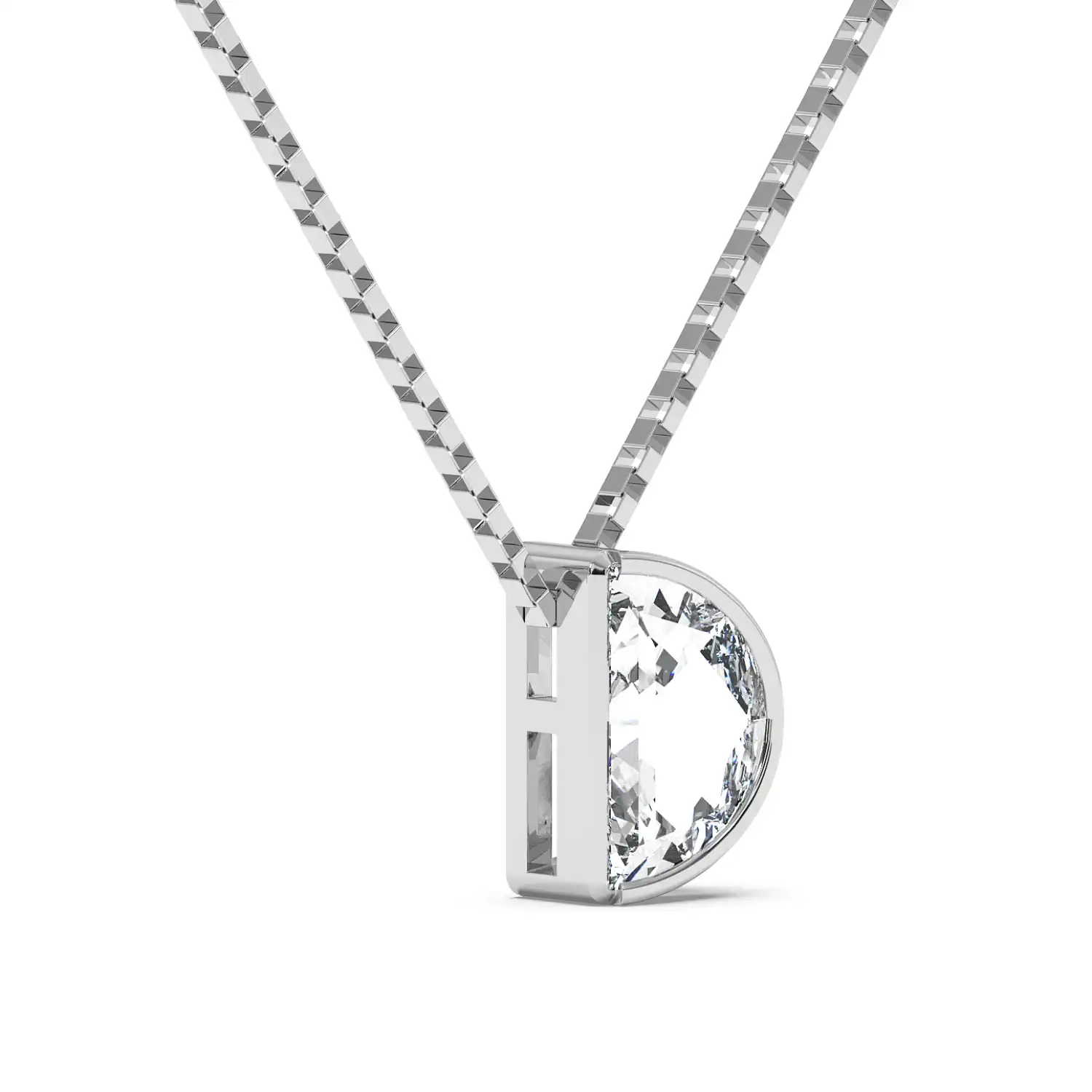 Solitaire Pendant - Halfmoon